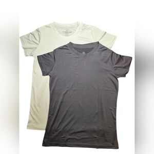 Real Essentials Girls Dry Fit Crew Tees, Set Of 2 Size Medium